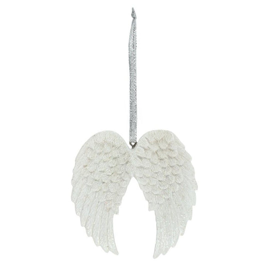 Double Glitter Angel Wing Hanging Decoration