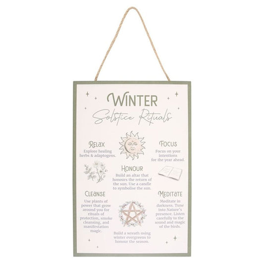 30cm Winter Solstice Rituals MDF Hanging Sign