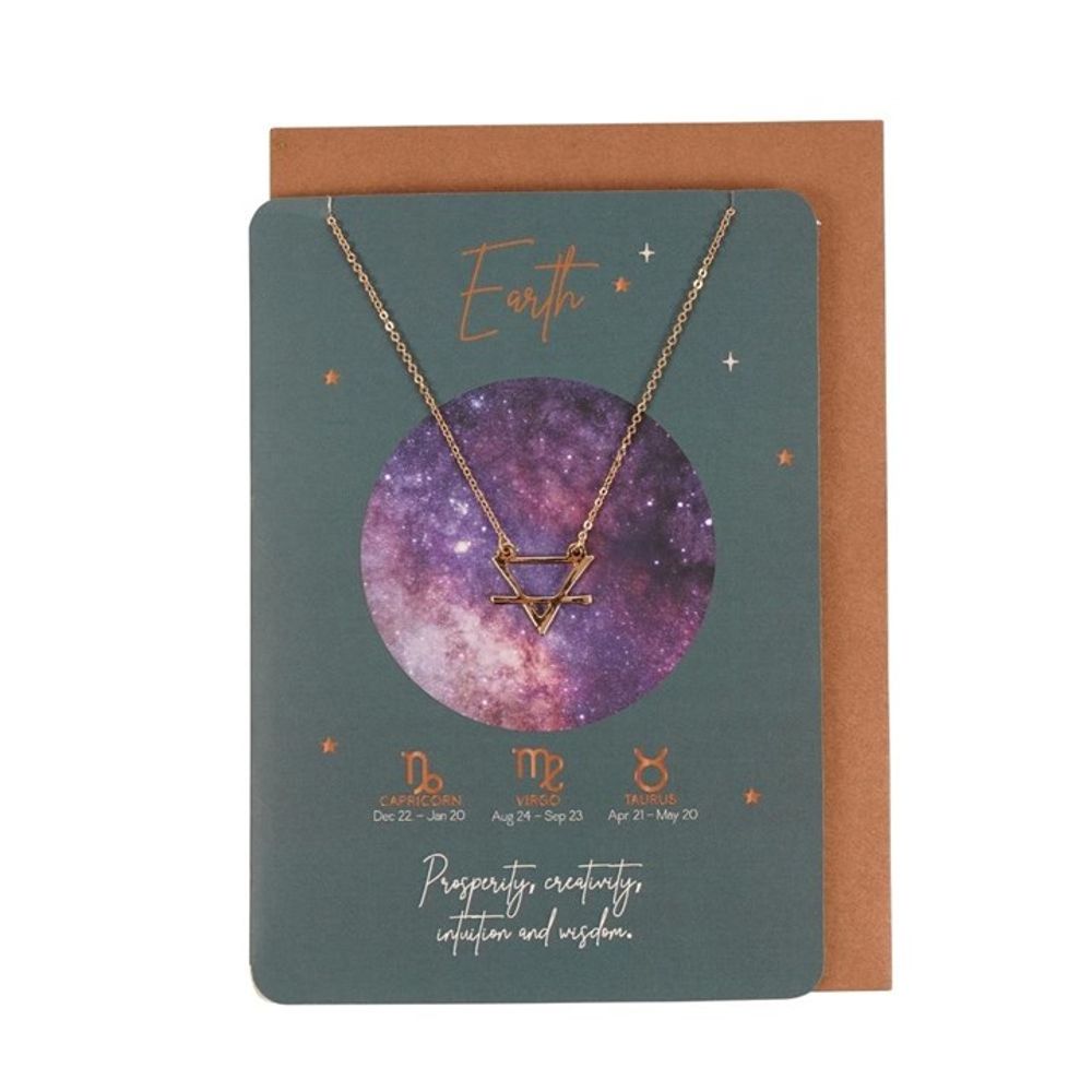 Earth Element Zodiac Necklace Card