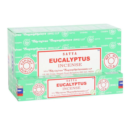 12 Packs Eucalyptus Incense Sticks by Satya