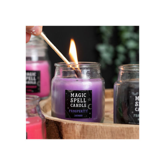Lavender 'Prosperity' Spell Candle Jar