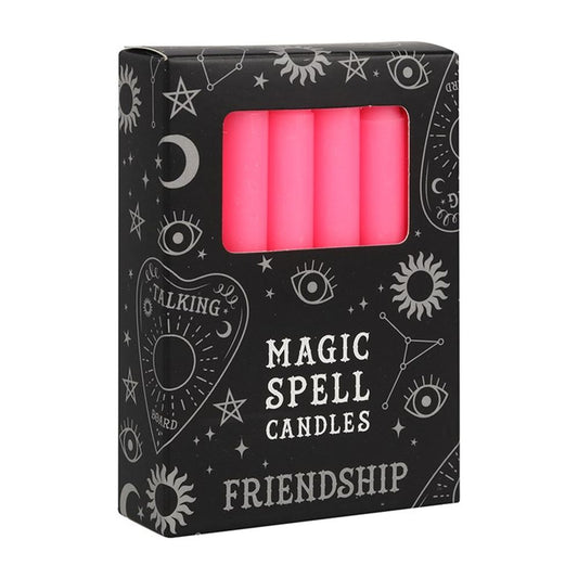 Set of 12 Pink 'Friendship' Spell Candles